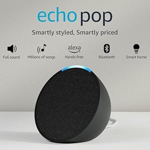 Smart speaker with Alexa and Bluetooth| Loud sound, balanced bass, crisp vocals| Black